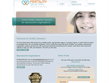 Tablet Screenshot of fertilityselection.com